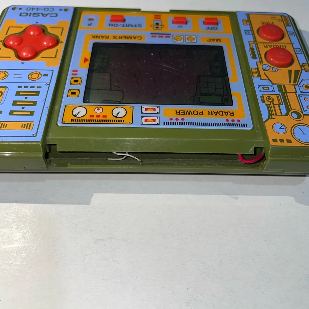 Casio Battle field Retro Game CG-440 1990 Handheld Japan Rare For Parts Only